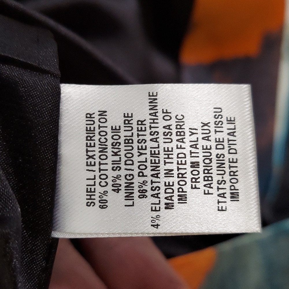 MILLY Dress, NEW! Size 2, SILK,‎ Abstract, colorful sheath - Picture 12 of 13
